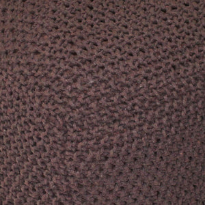 Semi Rounded Pouf, Cable Knitted, Perfect Seating