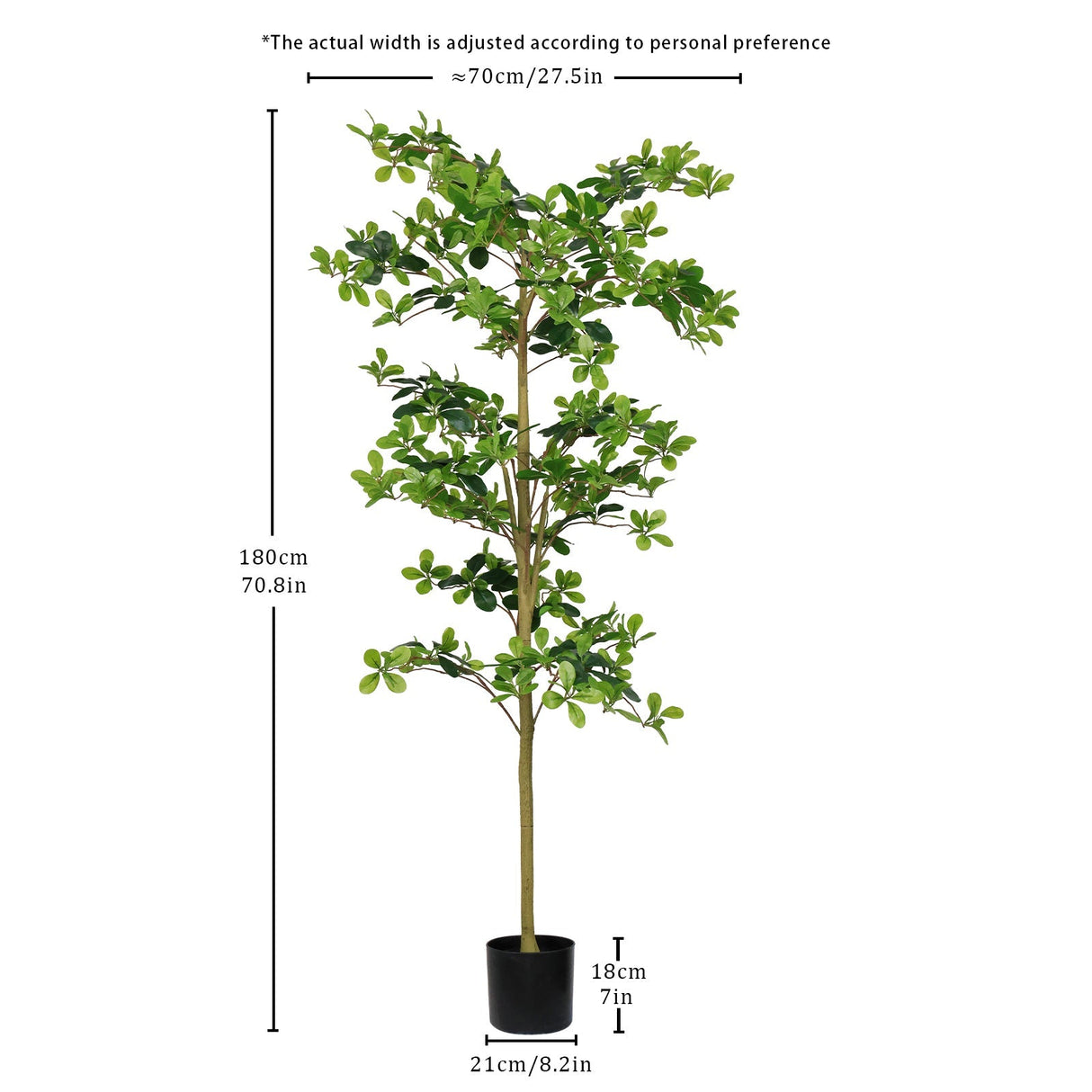 6FT Tall Artificial Tree, Fake Polyscias Fruticosa Plant for Indoor Decor