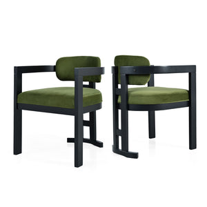 Stylish Indoor Upholstered Wood Dining Chair Set of 2