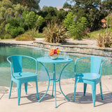Yearn 3-Piece Bistro Set with Table and 2 Chairs, Blue