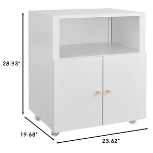 Home Office Printer Stand With Wheels And File Cabinet