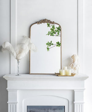 Arch Mirror, Baroque Inspired Wall Decor For Bathroom, Bedroom, Living Room