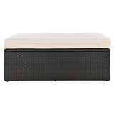 Bethany Two-Person Outdoor Rattan Daybed with Adjustable Canopy and Hidden Storage