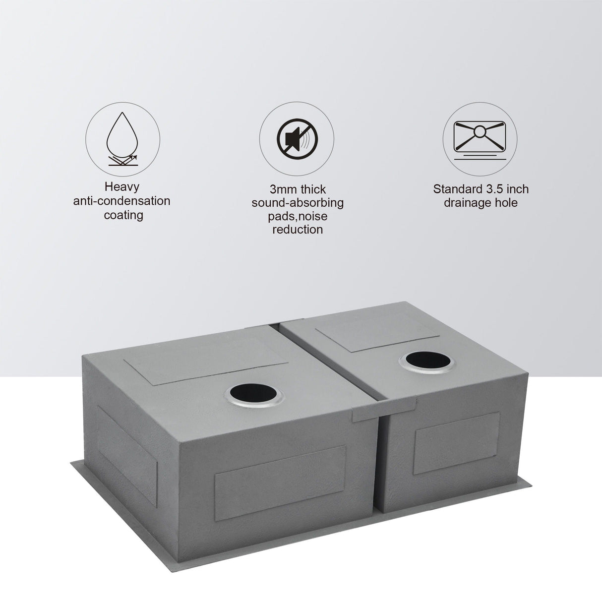 Modern Double Bowl Undermount Sink Design With 10" Deep Basins