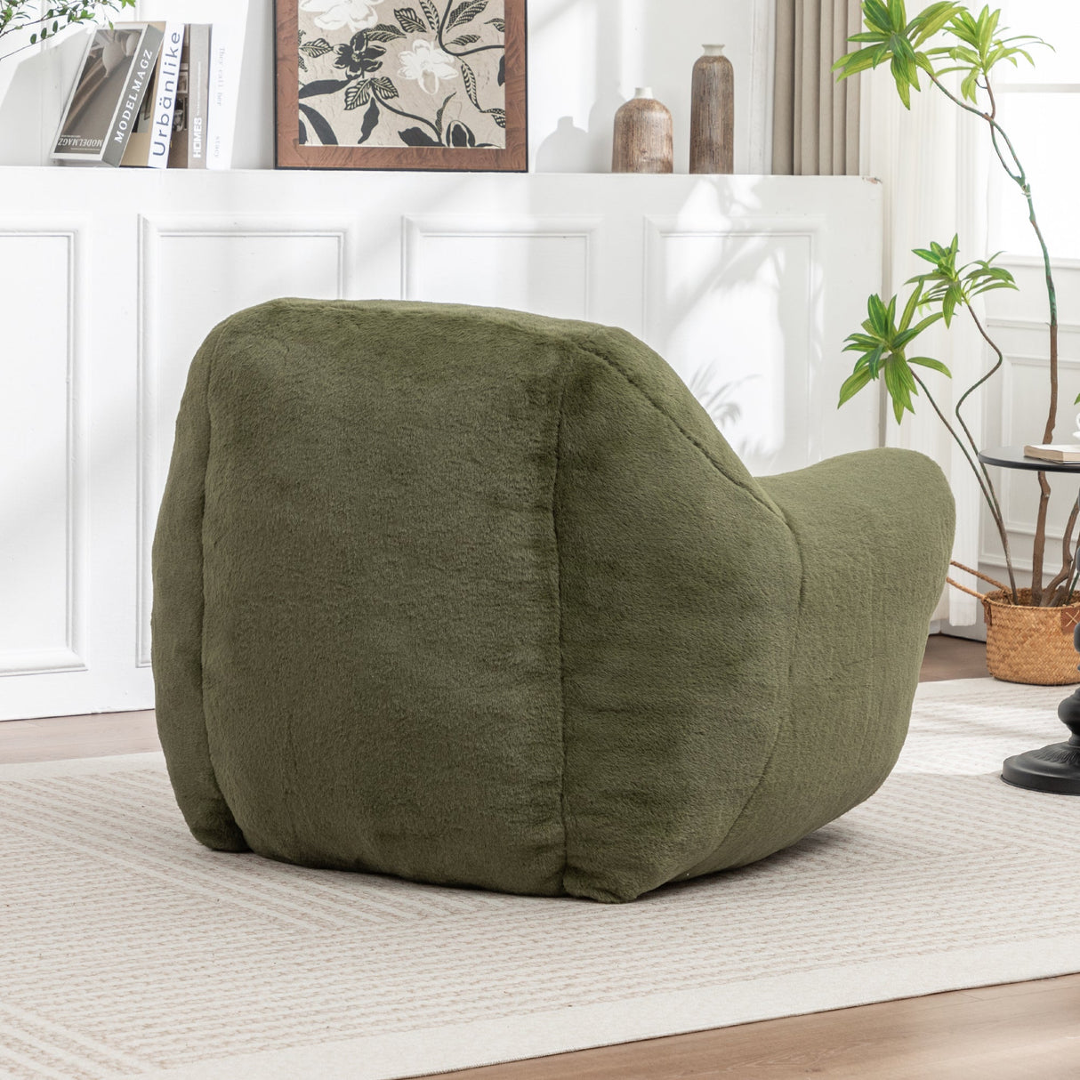 Comfy Faux Fur Bean Bag Chair
