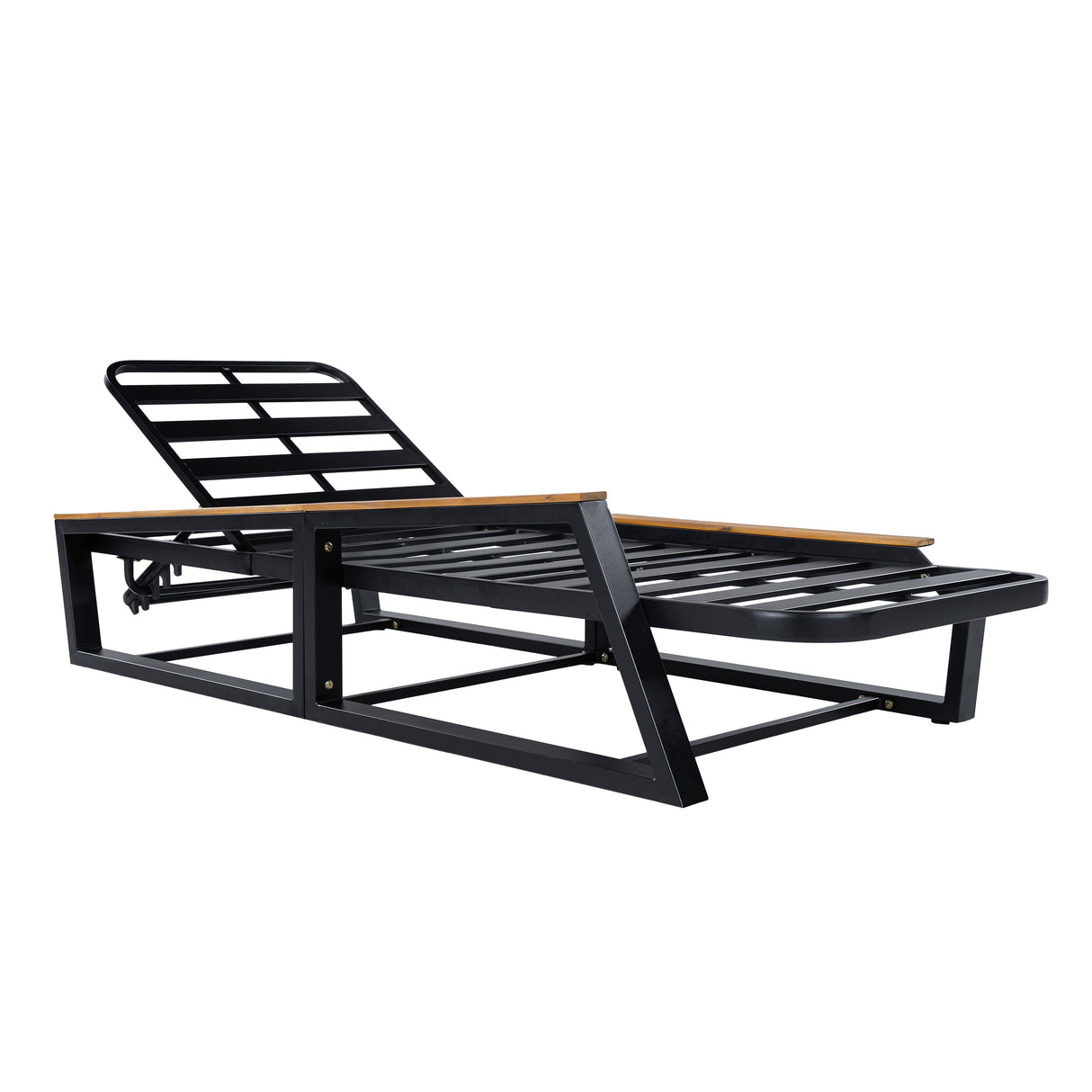 3-Piece Adjustable 5-Position Outdoor Chaise Lounge Set