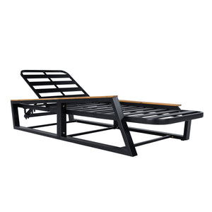 3-Piece Adjustable 5-Position Outdoor Chaise Lounge Set