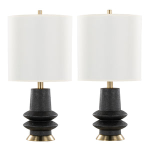 Lloyd 26" Contemporary Polyresin Table Lamp - Set of 2