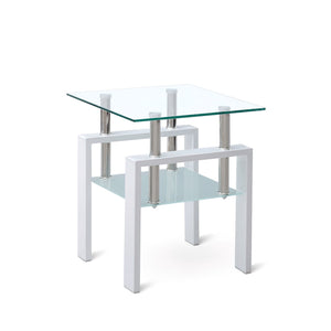 Tempered Glass Table With Storage