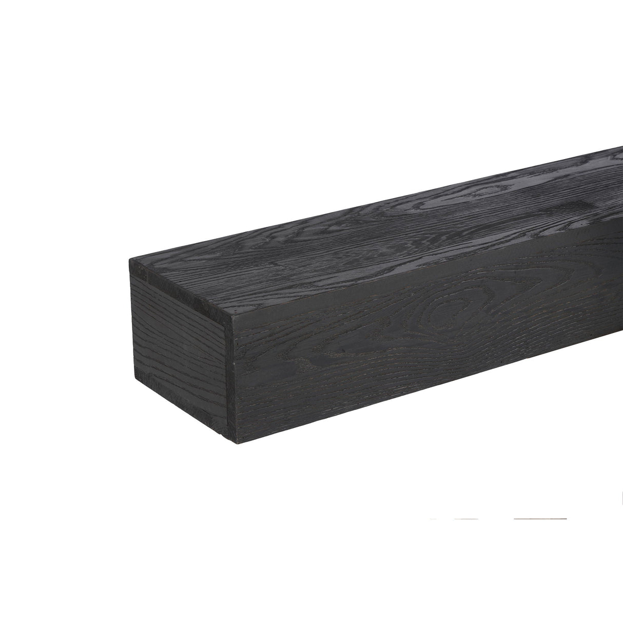 48'' Embossed Fireplace Mante, Wall Mounted Floating Shelf - Black