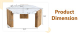 31-Inch Modern-Style Hexagonal Coffee Table