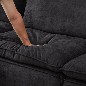108.5" Modular Sectional L Shape Sofa with Movable Ottoman