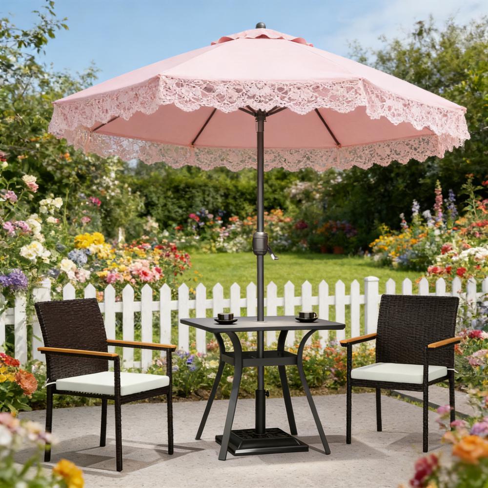 Set of 2 Patio Wicker Dining Chairs with Backrest and Armrests