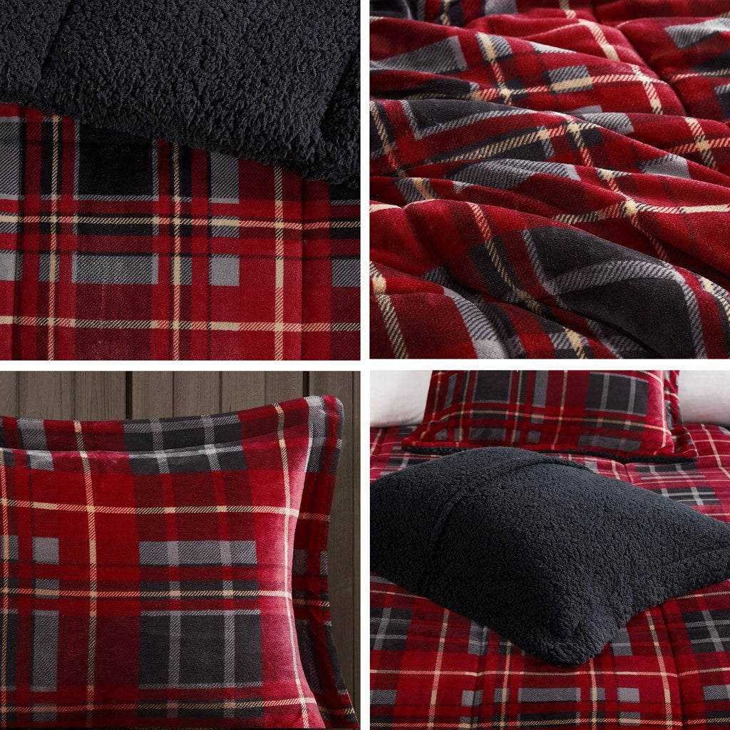 Plush to Sherpa Down Alternative Comforter Set