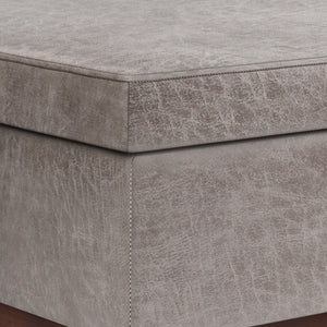 Owen - Lift Top Large Coffee Table Storage Ottoman, Mid Century Style