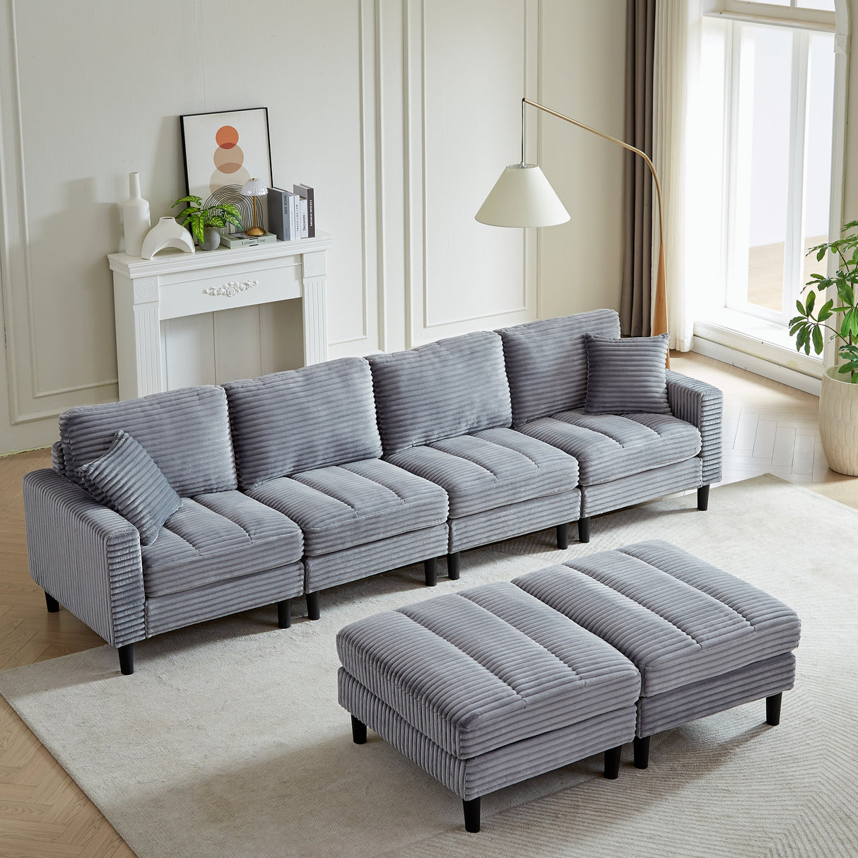 The Beverly Corduroy U-Shaped Sectional Sofa