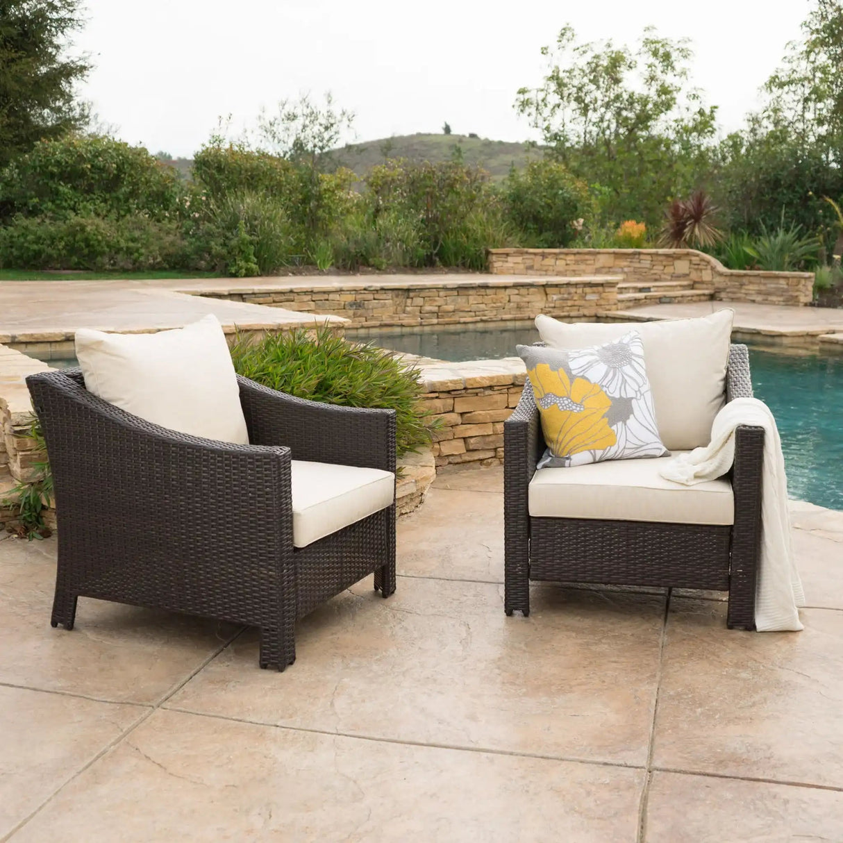 Antibes Armchair with Water Resistant Cushions