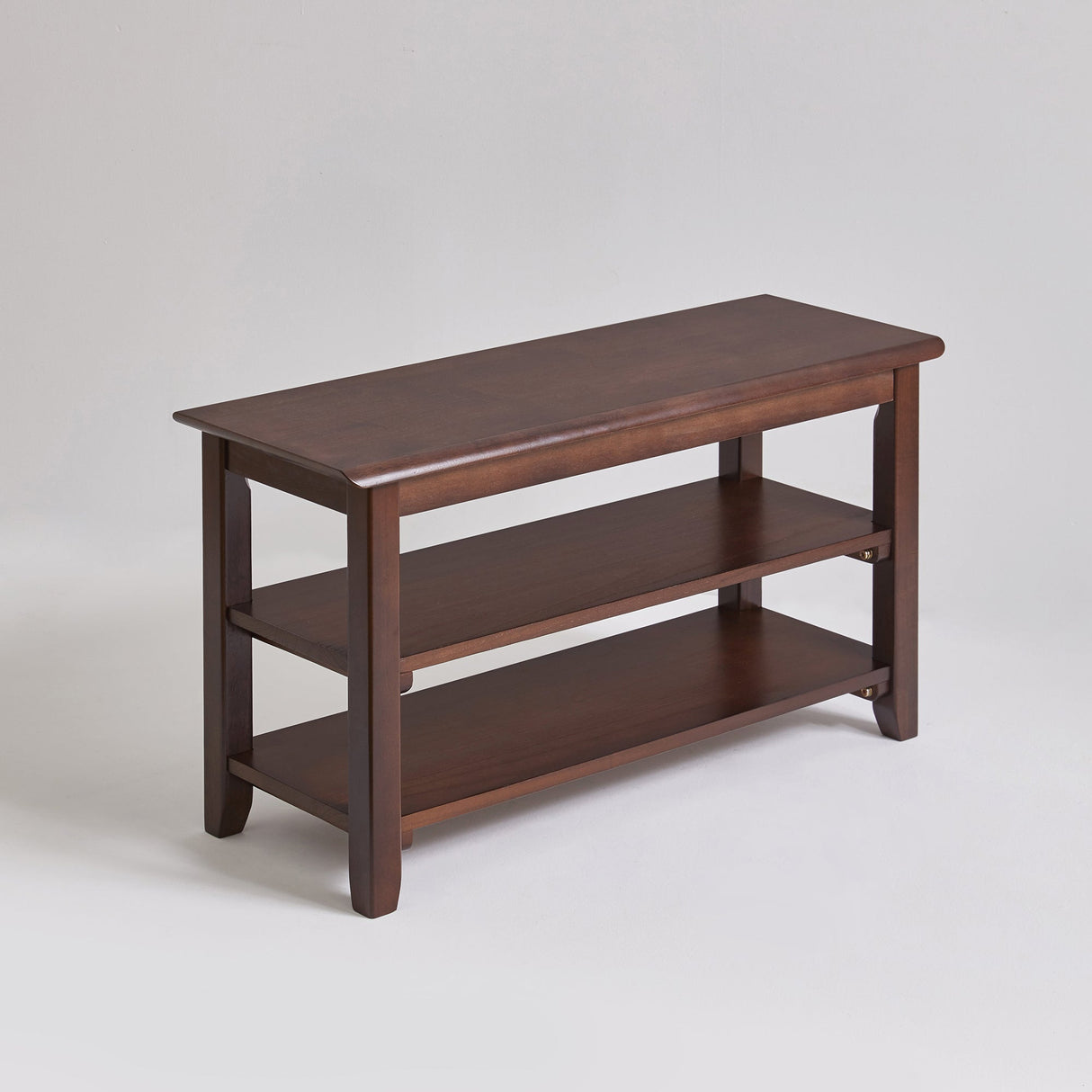 2-Tier Solid Wood Shoe Bench