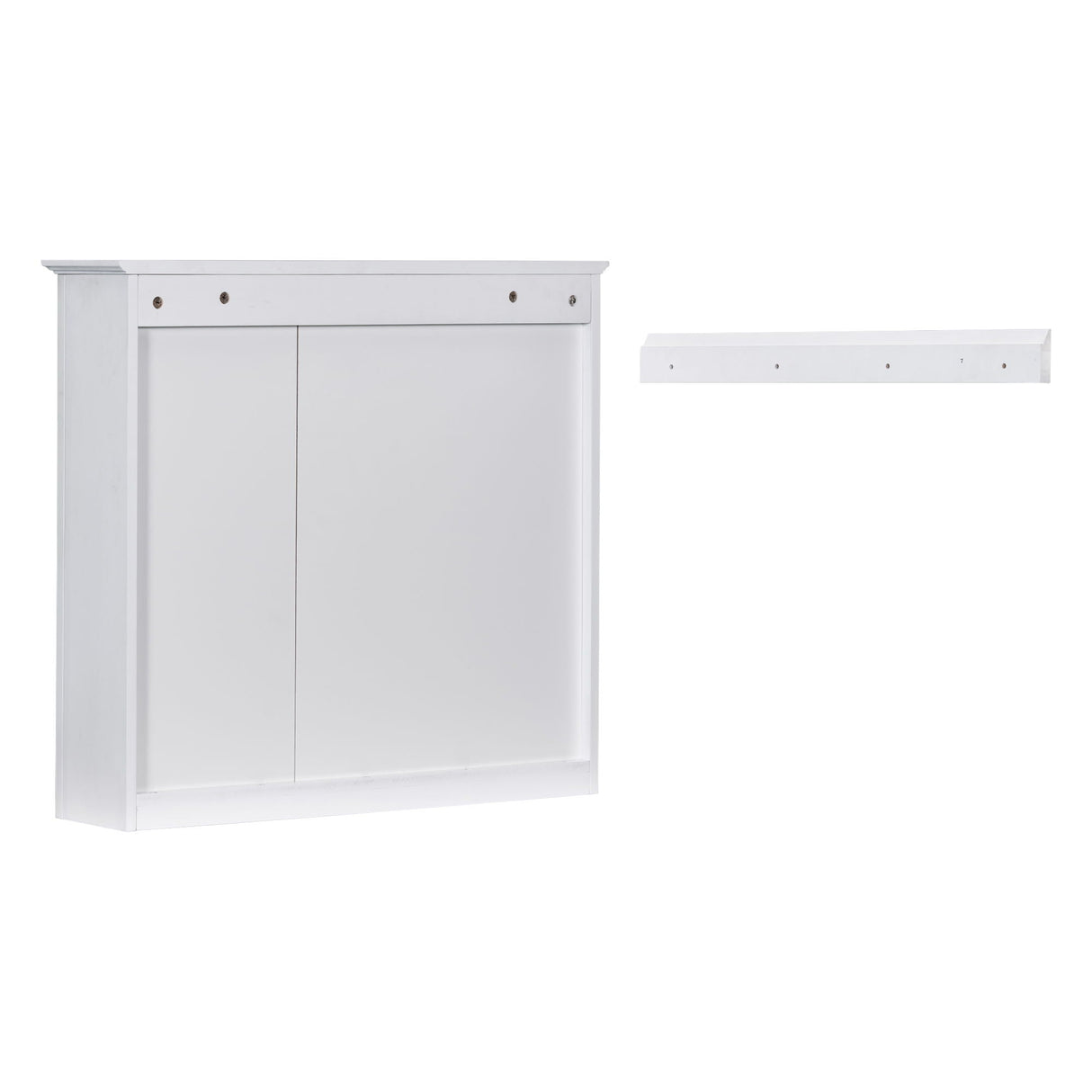 Wall Mounted Medicine Cabinet With Mirror And 3 Open Shelves