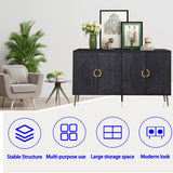 Modern Lacquered 4 Door Wooden Cabinet