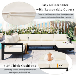 U-Style U-Shaped Outdoor Sectional Sofa Set