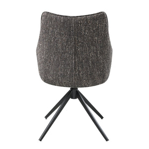 Malika - Side Chair With Swivel (Set of 2) - Brown Gray