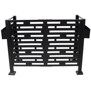 4x2 Ft Metal Air Conditioner Fence with Planter Boxes