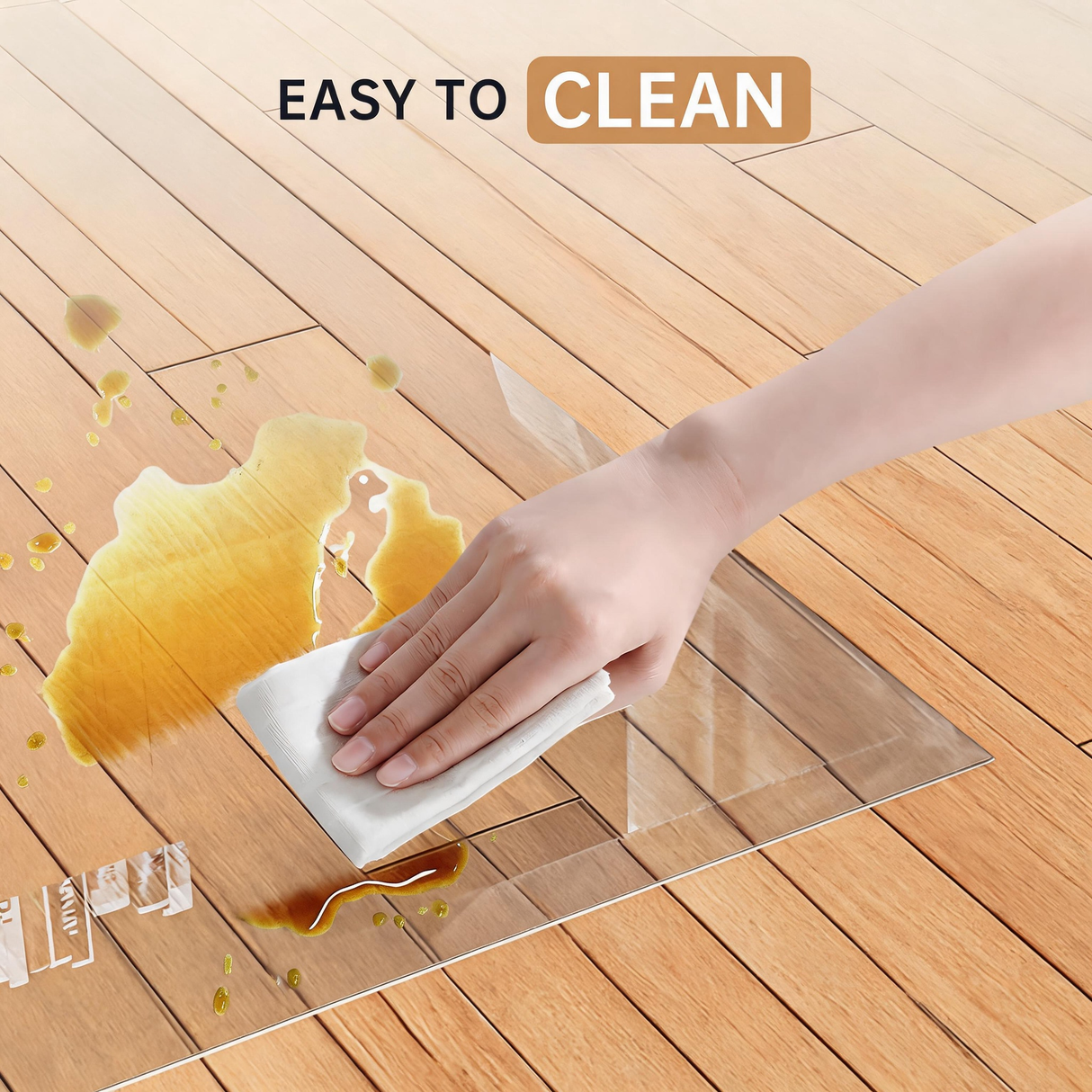 Tempered Glass Beveled Edge Chair Mat