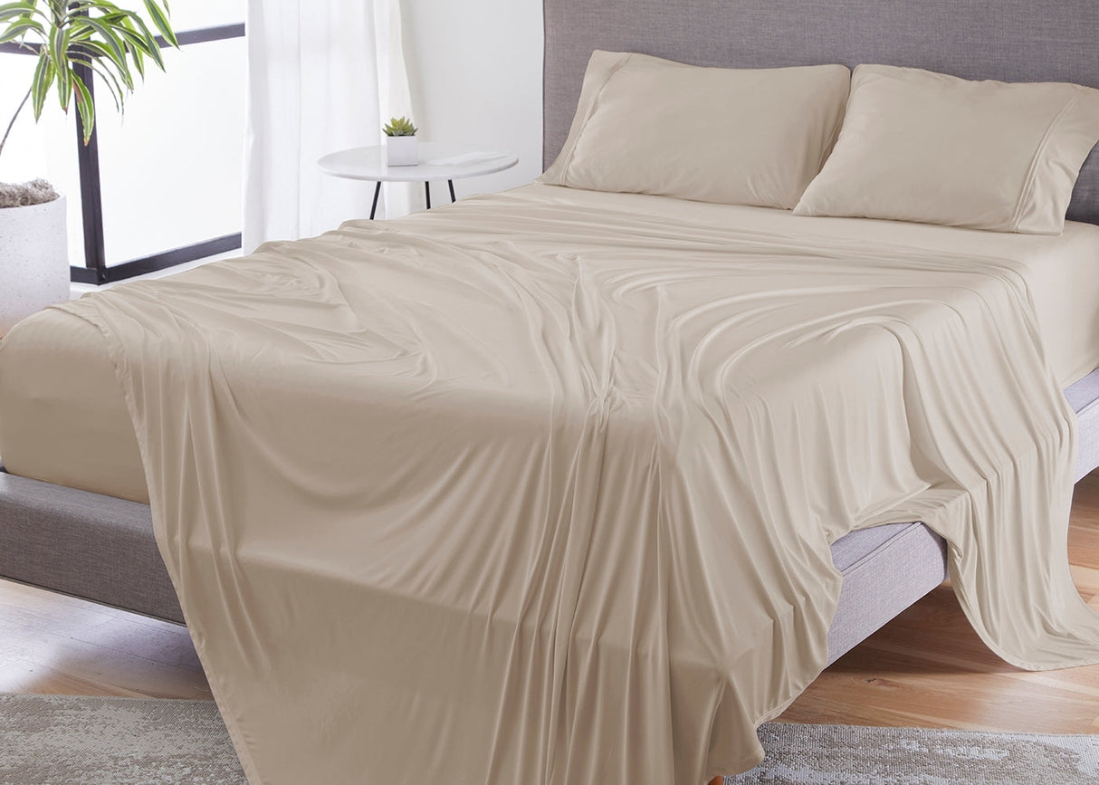 BedGear Dri-Tec Sheet Set, Beige, Split King/Split Cal King
