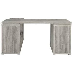 Tona - L-Shape Computer Desk With 3 Drawers And 5 Shelves