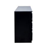 Modern Black Side Cabinet with 6 Drawers