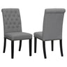Tufted Rolled Backrest Side Chairs (Set of 2)