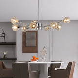 28' Modern Crystal Chandeliers9 Lights Chrome Chandelier for Living Room BedroomDining Room Chandelier Over TableKitchen Light Fixtures (Bulbs Not Included)