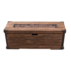 56" Outdoor Patio Rectangle Gas Burning MgO Fire Pit