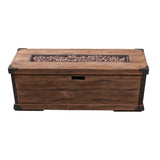 56" Outdoor Patio Rectangle Gas Burning MgO Fire Pit