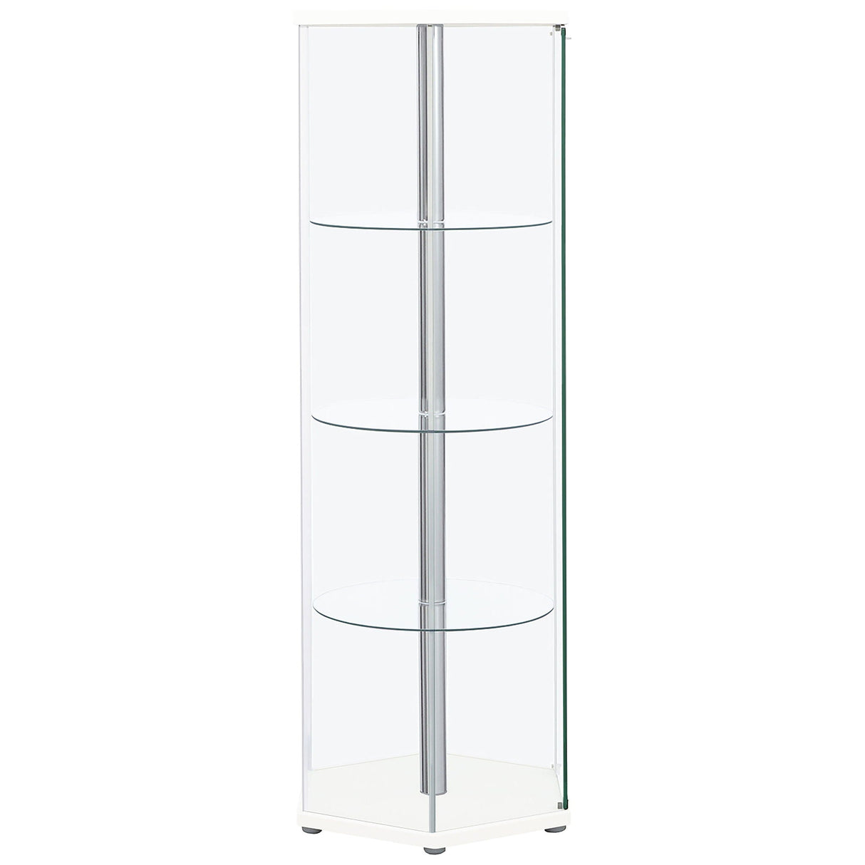 Tenley - 4 Shelf Curio Cabinet With Hexagonal Design