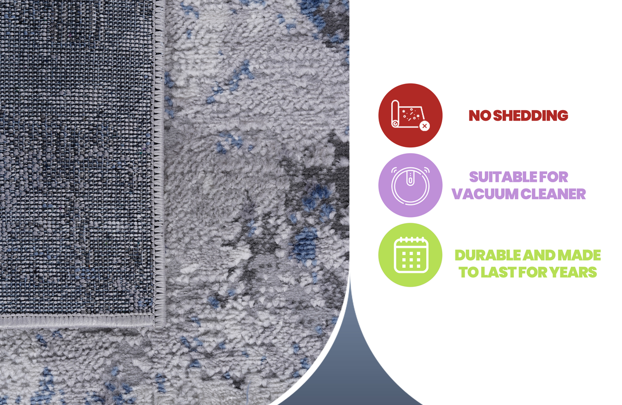 NAAR MARFI Collection Abstract Non-Shedding and Stain Resistant Area Rug
