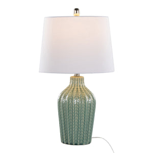 Rockwell 23" Contemporary Ceramic Table Lamps in Sage - Set of 2