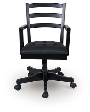 Wildenauer - Home Office Swivel Desk Chair - Brown / Black