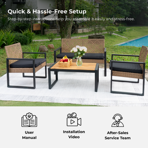 4-Piece Patio Furniture Set