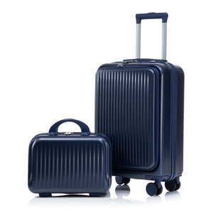 14'/20' 2-Piece ABS Spinner Wheel Luggage Set with Combination Lock