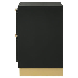 Caraway 2-drawer Nightstand Black