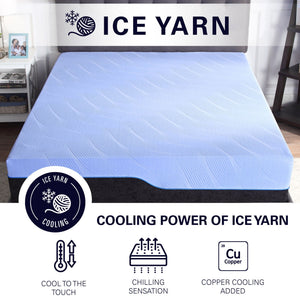 Refresh - 12" Flex Head Memory Foam Hybrid Mattress And Adjustable Base Bundle