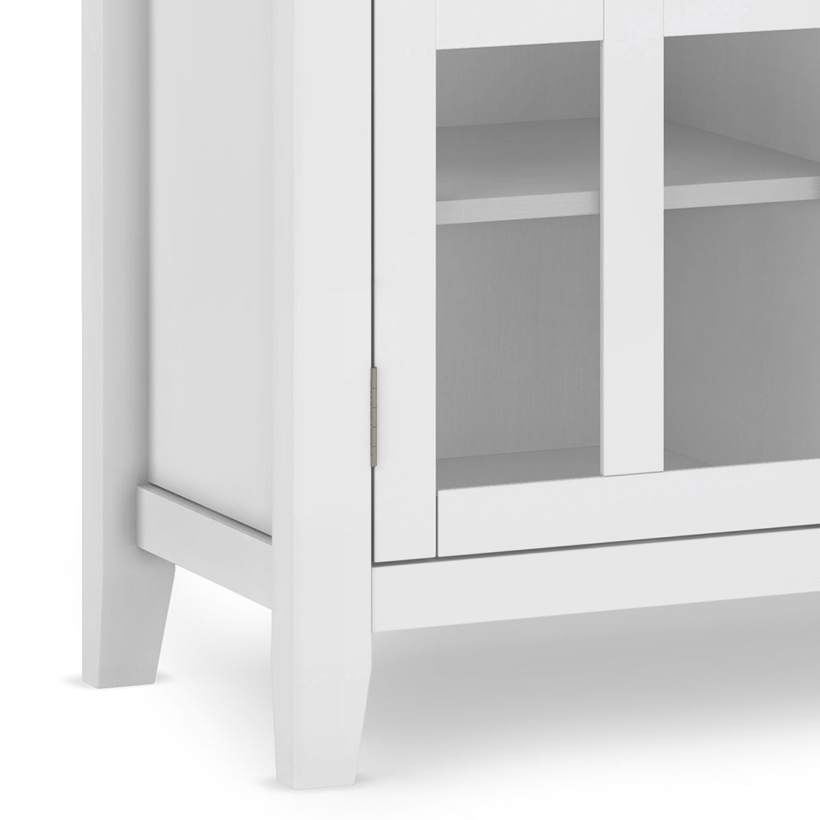 Handcrafted Tall TV Media Stand with Glass Doors and Storage - Multiple Colors