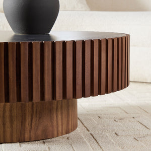 35.43" Nesting Round Sintered Stone Coffee Table