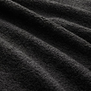 Armless Sofa With Pillow Teddy Fabric - Black