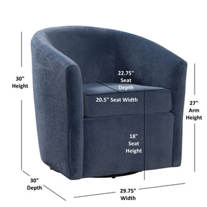 Oaklynn - Barrel Style Swivel Accent Chair