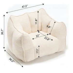 Chenille Arm Chair with Highly Resilient Foam - Multiple Colors