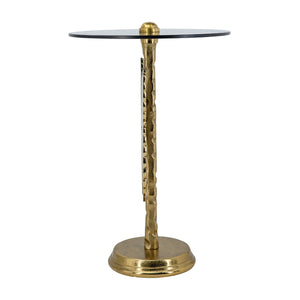 15.5x15.5x24" Round Top Accent Table With Angel Wings