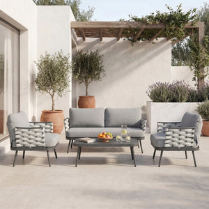 Mariano Steel 4-Pieces Conversation Set